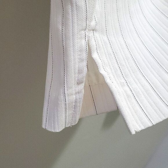 WORTHINGTON CAPRI PANTS, Sz 4, White with Black Strips - Picture 5 of 13
